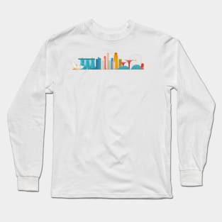 Singapore skyline. Long Sleeve T-Shirt